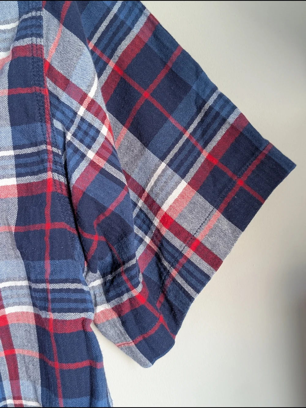 Polo Ralph Lauren Shirt Men XL Short Sleeve Plaid Flannel Button Up Blue Red